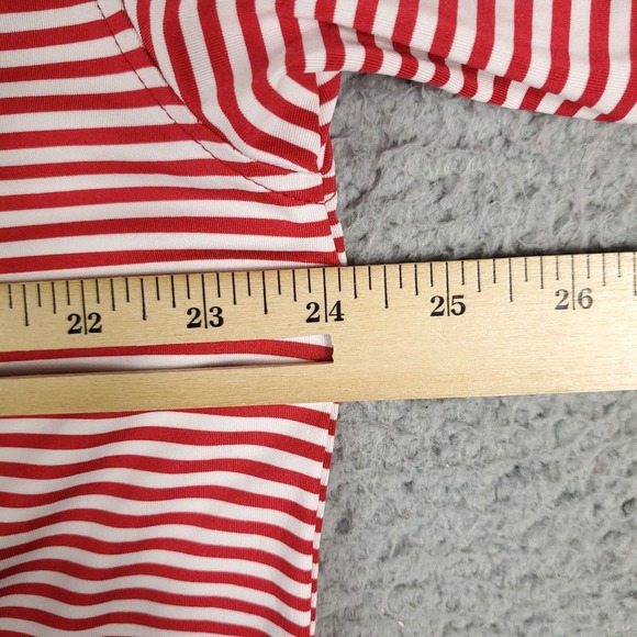 FJ FootJoy Barrington Hills Red White Stripe Prodry Lisle Mens Polo Shirt Large - Picture 6 of 7